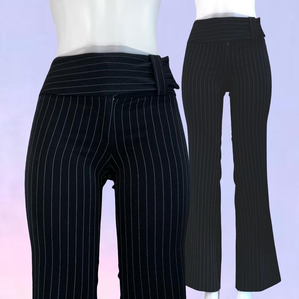 Vintage pinstriped flares vintage 90s y2k office siren pants